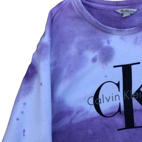 TIE Dyed Calvin Klien Jeans Sweater Large - Picture 7 of 10